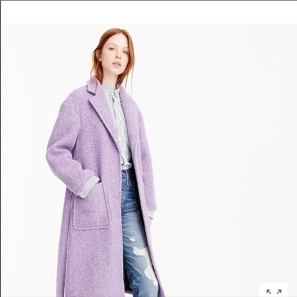 J Crew Women's Long Wrap Coat In Boiled Wool PXS